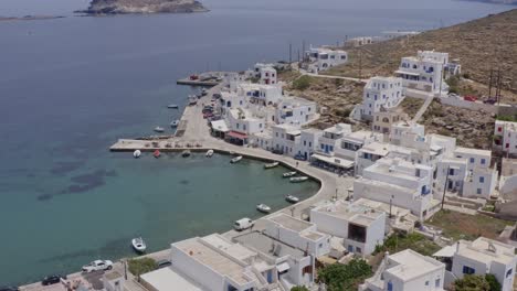 Aerial---Overview-of-Panormos-village-of-Tinos-Island,-Greece