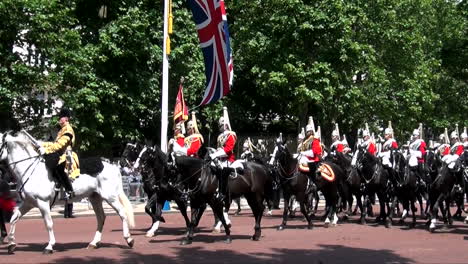 Trooping-of-the-Colour-Parade-in-London,-England-with-Household-Cavalry