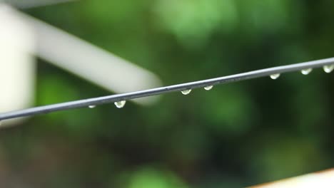 Water-droplets-on-black-electrical-wire
