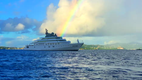 Yacht-at-the-end-of-the-rainbow-in-the-Pillsbury-Sound