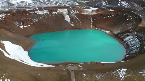 Aerial-view-of-volcanic-caldera---Krafla-in-Iceland