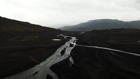Aerial-shot-of-following-a-car-in-Iceland-during-summer-2019