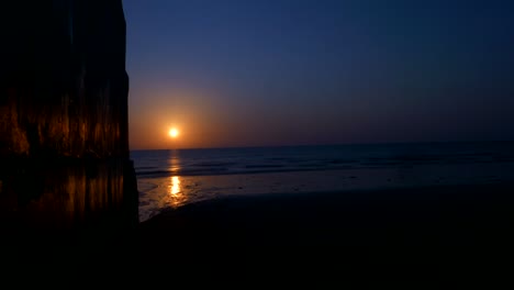 Tropischer-Strand-Sonnenuntergang-Gleitend-Zeitraffer-Von-Tag-Zu-Nacht-Khao-Lak-Thailand-Urlaubsszene
