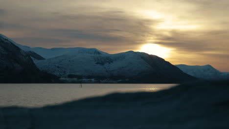 Stunning-sunset-at-Norwegian-mountains
