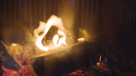 Burning-wood-log-in-indoor-fireplace