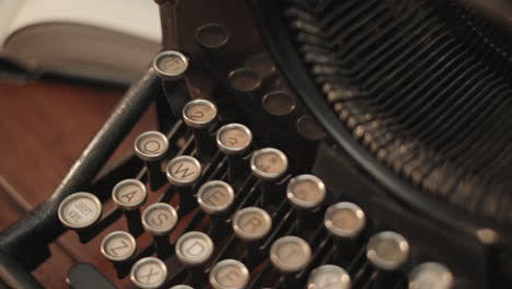 Isolated-vintage-typewriter-keyboard