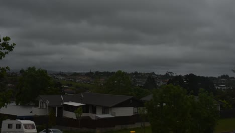 timelapse-new-zealand-daytime-to-night-blue-hour-cloudy-day-household-residence-area
