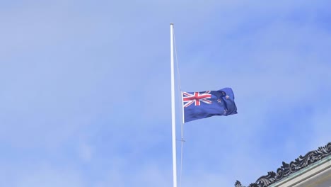 Halbmast-nationalflagge-Von-Neuseeland