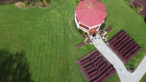 drone-fly-over-the-pinky-wedding-pavilion-and-benches