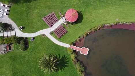 drone-up-gracehill-lake-and-the-pinky-dome-wedding-pavilion