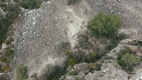 Limestone-mountain-Verdon-Gorge-canyon-with-turquoise-river-aerial-panorama