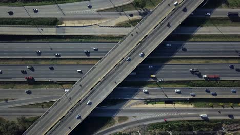 Bird's-Eye-View-Of-Traffic-At-Elevated-Highways-And-Expressways-In-Thailand