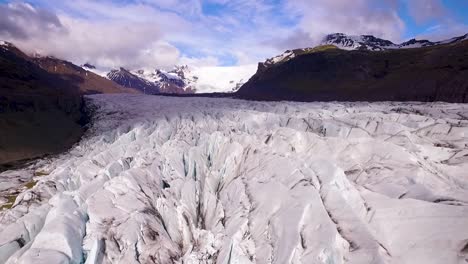 Aerial-shot-of-glacier-in-Iceland