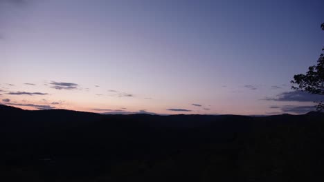 Zeitraffer-Des-Sonnenuntergangs-In-Den-Blue-Ridge-Mountains-Von-North-Carolina