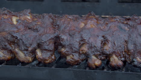 Delicious-spareribs-being-grilled-on-barbecue