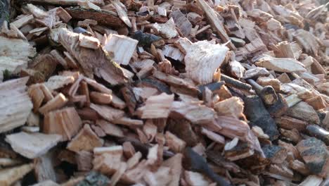 Organic-Wood-Mulches-Pile-Close-Up-for-garden-throwing-wood-chips