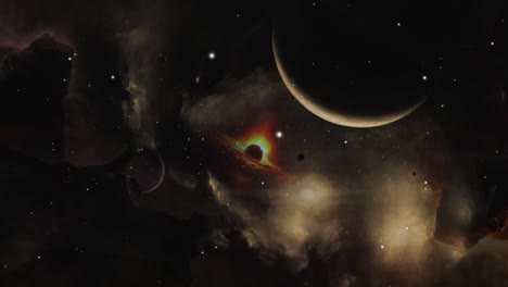 Espacio-Exterior-Con-Nebulosas-Y-Varios-Planetas