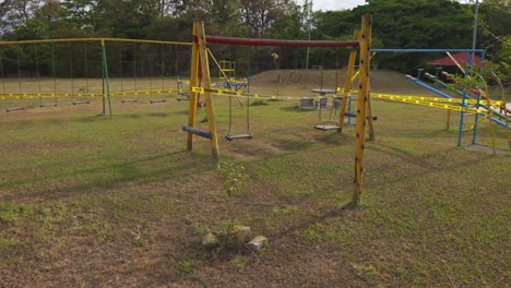 Taped-Up-Playground-in-Park-Closed-Due-to-Quarantine