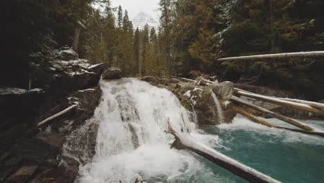 Pristine-Waterfalls-Cascade-In-The-Middle-Of-The-Forest-In-Mt