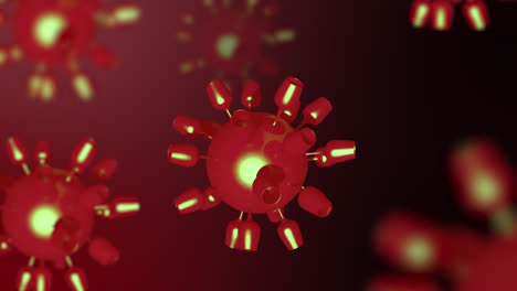 Coronavirus-Covid19-3D-animation-depth-of-field-float