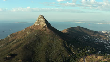 Aerial:-Lions-head-Cape-Town-with-sunset