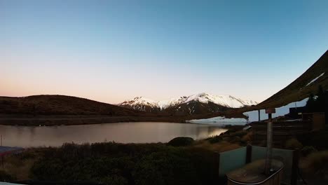 TIme-Lapse-Beautiful-Lake-Stella-With-Mt-Lyford-New-Zealand-In-The-Background