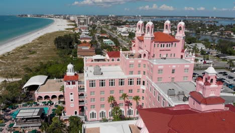 4K-Drone-Video-of-Beautiful-Don-CeSar-Hotel-on-Gulf-of-Mexico-in-St