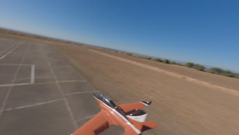 FPV-drone-tracking-RC-plane-flying-in-sunny-day