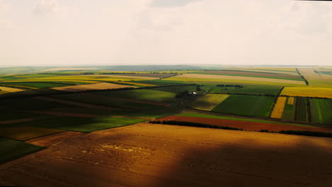 Cinematic,-Vibrant-Drone-footage-of-Cultivated-fields-in-Moldova