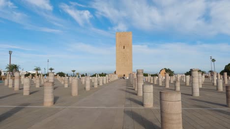Fixed-View-of-Hassan-Tower-Among-Hundreds-of-Columns-in-Moroccan-Capital-City-of-Rabat