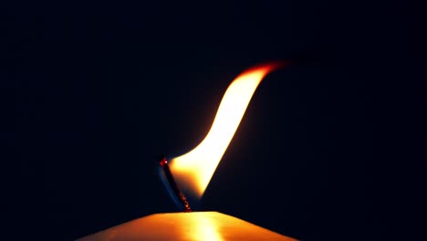Single-white-candle-burning