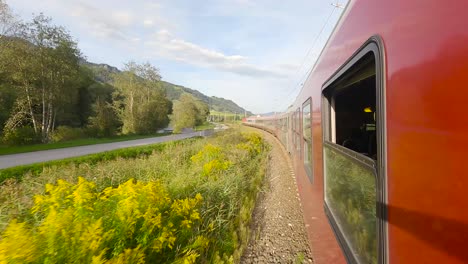 Onboard-camera-on-a-train-window-in-Austria