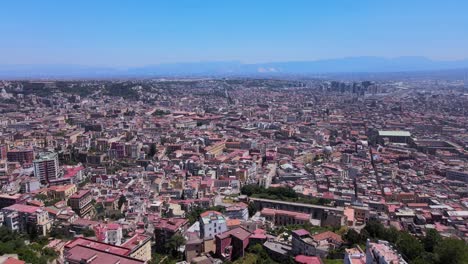 Drone-shot-of-Naples,-Italy