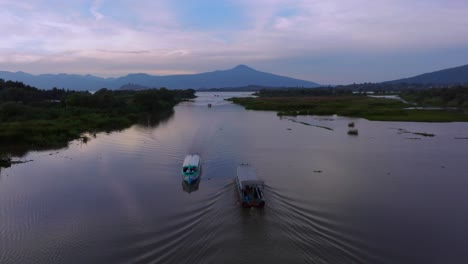 SLOW-MOTION-DRONE-OF-BOATS-IN-PATZCUARO-LAKE