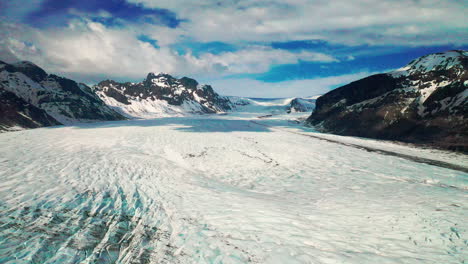 Der-Reinweiße,-Wunderschöne-Skaftafellsjökull-gletscherauslass-In-Südisland---Aus-Der-Luft
