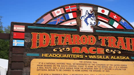 Iditarod-Trail-Race-Sign-at-Headquarters-in-Wasilla-Alaska