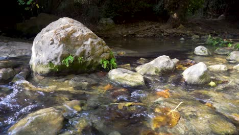 Wasser-Fließt-Im-Kziv-Fluss-Im-Norden-Israels