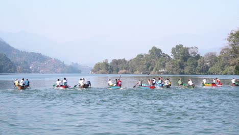 People-competing-in-a-boat-race-at-Fewa-Lake