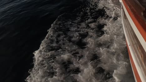 Shot-of-bow-waves-as-the-boat-gently-moves-forward