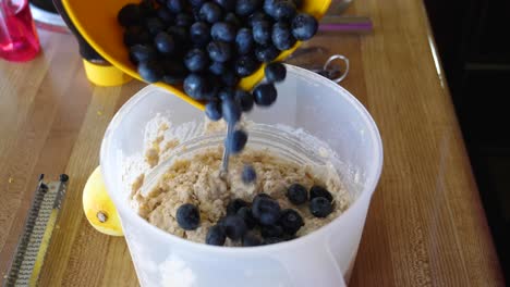 Making-Scones---Adding-and-Mixing-Blueberries---Slow-Motion