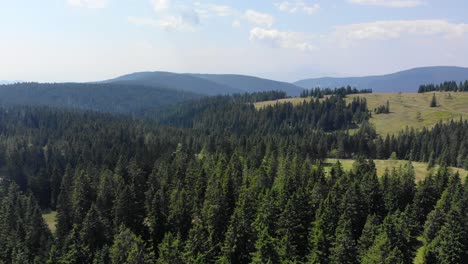 Terrenos-Forestales-Del-Resort-Rogla-Eslovenia-Durante-La-Temporada-De-Primavera-En-Un-Día-Soleado,-Tiro-Aéreo