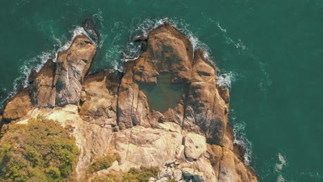 Aerial-top-down-view-natural-pool-in-brazilian-coastline