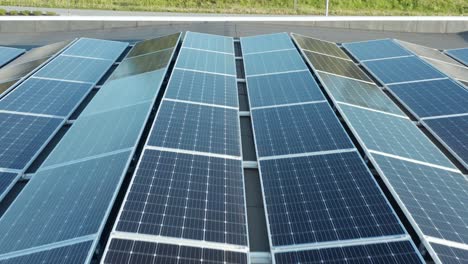 Installed-Solar-Panel-Array,-Birdseye-Aerial-View