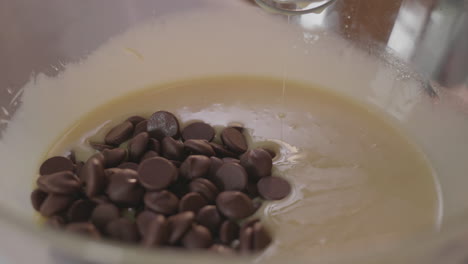 adding-chocolate-chips-to-a-pie-or-cake-batter-and-mixing-it-in