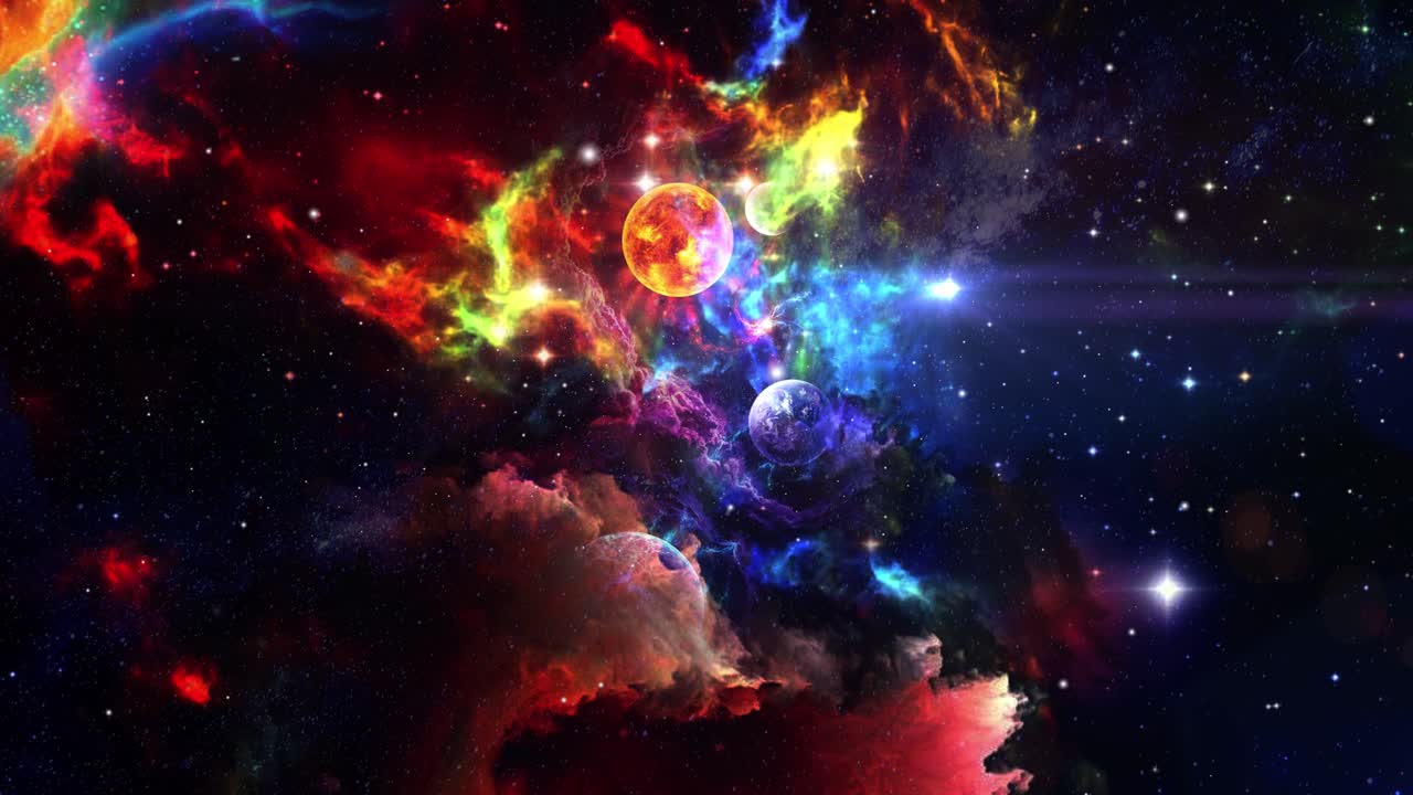 Premium stock video - Nebulae, animated nebulae and stars in space