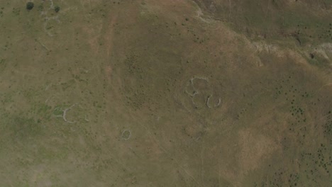 An-ancient-circular-structure-called-Kraal-seen-from-a-drone-flight