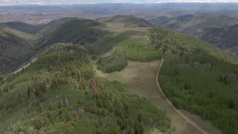 Luftaufnahme-Schwenkt-Auf-Den-Wunderschönen-Colorado-Mountain