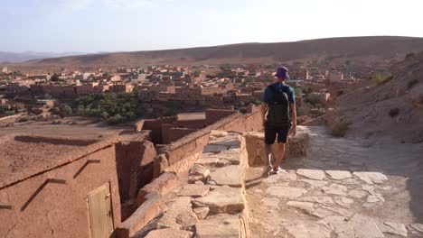 Una-Hermosa-Vista-Desde-Lo-Alto-Del-Antiguo-Sitio-De-Ouarzazate