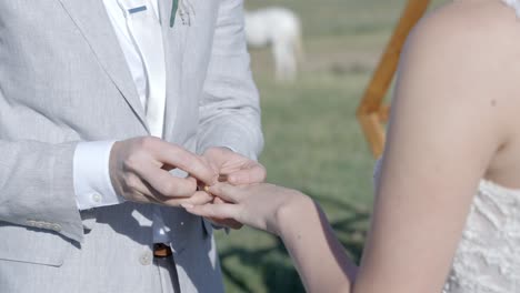 Groom-putting-ring-on-brides-hand