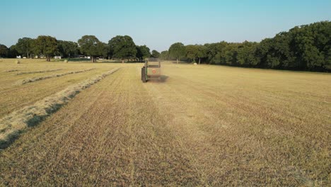 Low-altitude-follow-of-tractor-with-pull-behind-round-hay-baler